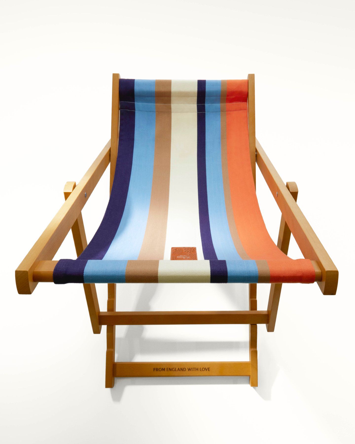 mulberry striped deck chair